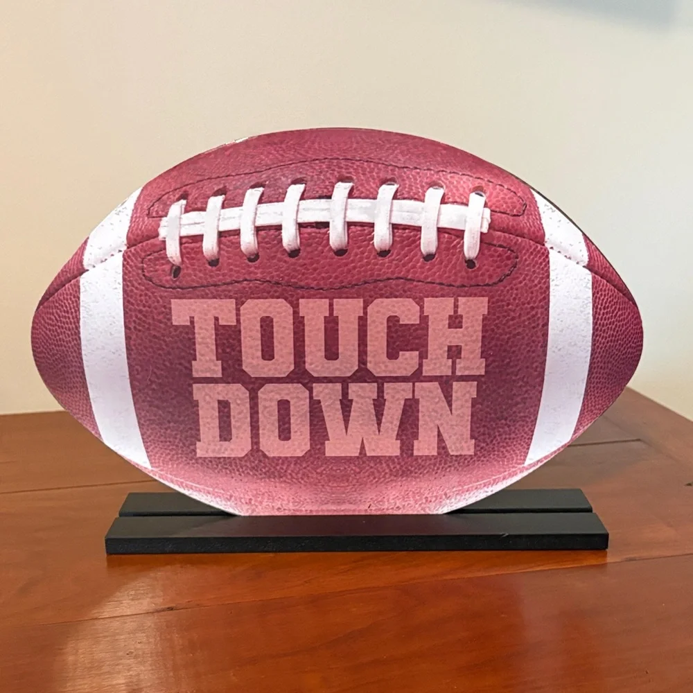 Football “Touch Down” Sign Decor | Sports Fan Home Decor - Picture 2 of 5